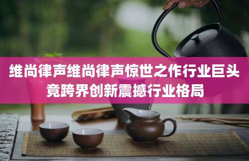 维尚律声维尚律声惊世之作行业巨头竟跨界创新震撼行业格局