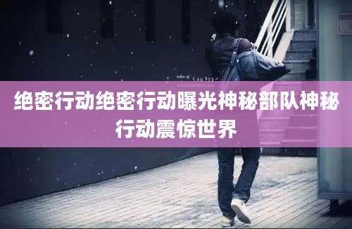 绝密行动绝密行动曝光神秘部队神秘行动震惊世界