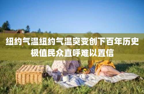 纽约气温纽约气温突变创下百年历史极值民众直呼难以置信