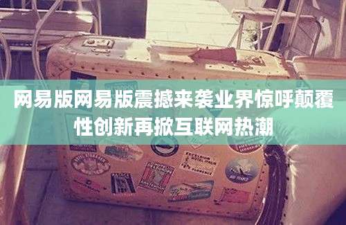 网易版网易版震撼来袭业界惊呼颠覆性创新再掀互联网热潮