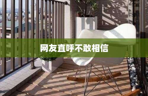 网友直呼不敢相信