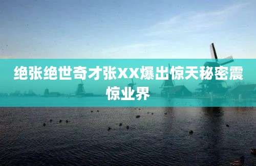 绝张绝世奇才张XX爆出惊天秘密震惊业界