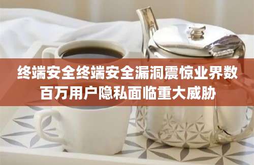 终端安全终端安全漏洞震惊业界数百万用户隐私面临重大威胁