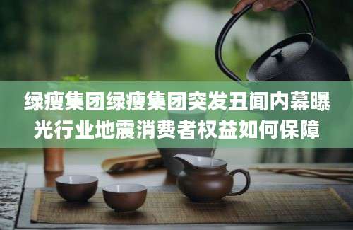 绿瘦集团绿瘦集团突发丑闻内幕曝光行业地震消费者权益如何保障