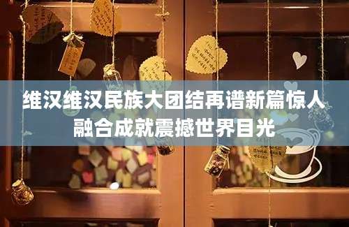 维汉维汉民族大团结再谱新篇惊人融合成就震撼世界目光