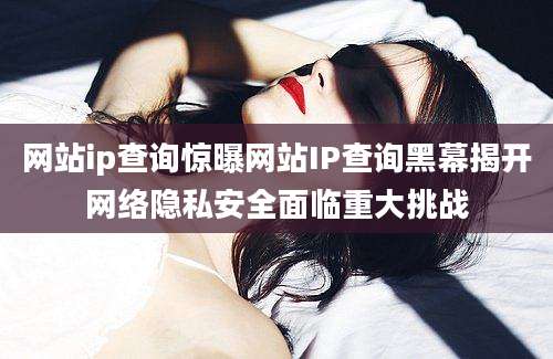 网站ip查询惊曝网站IP查询黑幕揭开网络隐私安全面临重大挑战