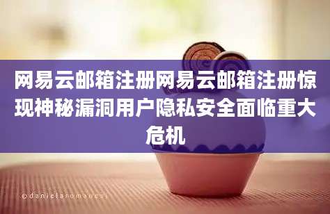 网易云邮箱注册网易云邮箱注册惊现神秘漏洞用户隐私安全面临重大危机