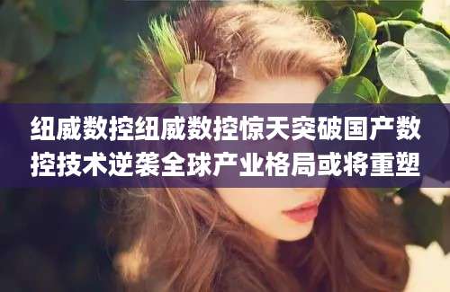 纽威数控纽威数控惊天突破国产数控技术逆袭全球产业格局或将重塑