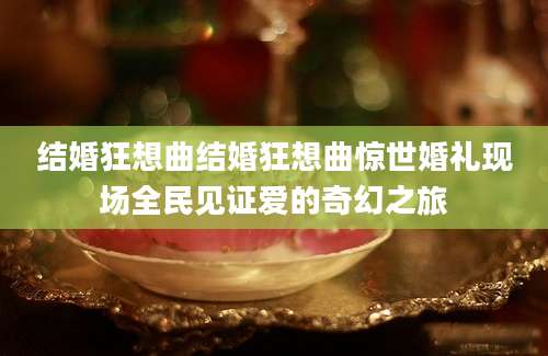 结婚狂想曲结婚狂想曲惊世婚礼现场全民见证爱的奇幻之旅
