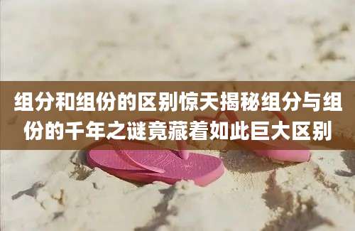 组分和组份的区别惊天揭秘组分与组份的千年之谜竟藏着如此巨大区别