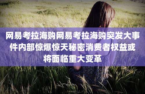 网易考拉海购网易考拉海购突发大事件内部惊爆惊天秘密消费者权益或将面临重大变革
