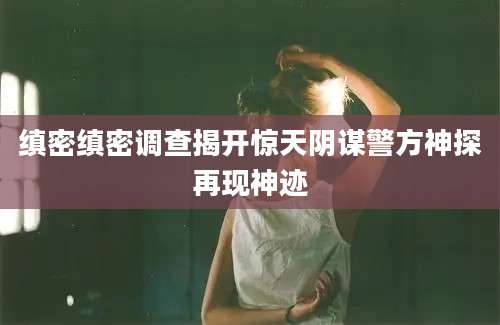 缜密缜密调查揭开惊天阴谋警方神探再现神迹