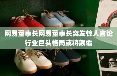 网易董事长网易董事长突发惊人言论行业巨头格局或将颠覆