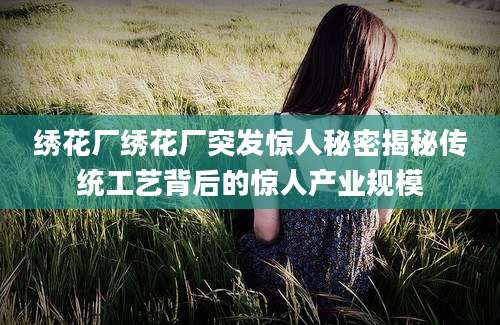 绣花厂绣花厂突发惊人秘密揭秘传统工艺背后的惊人产业规模