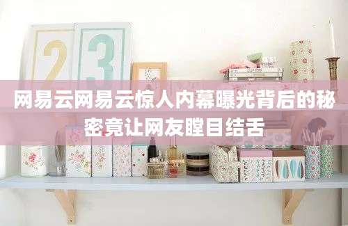 网易云网易云惊人内幕曝光背后的秘密竟让网友瞠目结舌