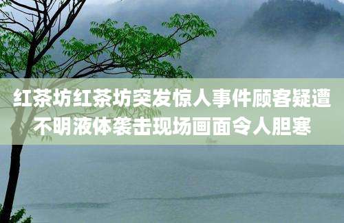 红茶坊红茶坊突发惊人事件顾客疑遭不明液体袭击现场画面令人胆寒