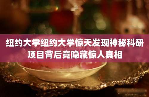 纽约大学纽约大学惊天发现神秘科研项目背后竟隐藏惊人真相