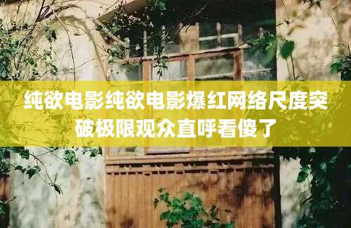 纯欲电影纯欲电影爆红网络尺度突破极限观众直呼看傻了