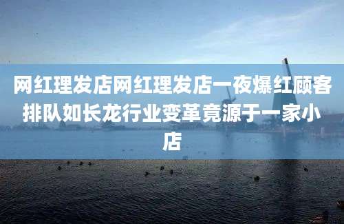 网红理发店网红理发店一夜爆红顾客排队如长龙行业变革竟源于一家小店