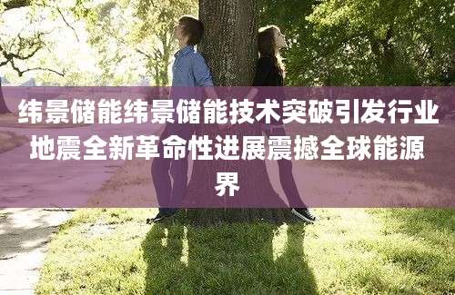 纬景储能纬景储能技术突破引发行业地震全新革命性进展震撼全球能源界