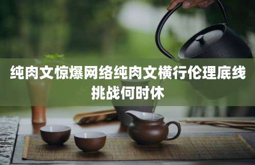 纯肉文惊爆网络纯肉文横行伦理底线挑战何时休