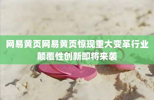网易黄页网易黄页惊现重大变革行业颠覆性创新即将来袭
