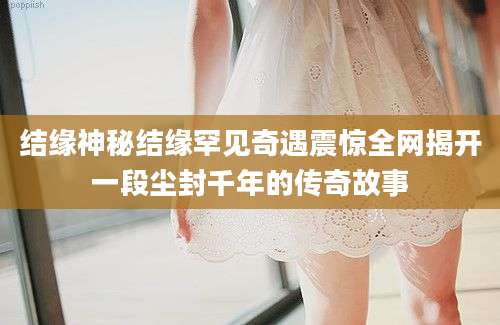 结缘神秘结缘罕见奇遇震惊全网揭开一段尘封千年的传奇故事