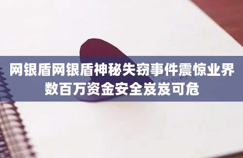 网银盾网银盾神秘失窃事件震惊业界数百万资金安全岌岌可危