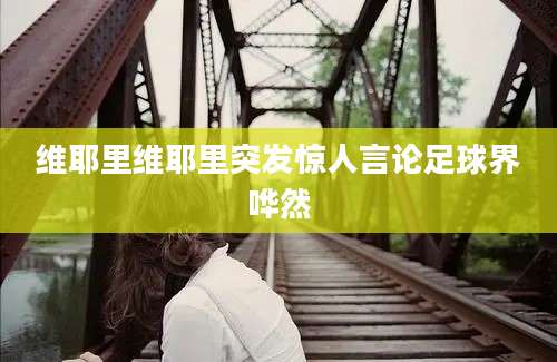 维耶里维耶里突发惊人言论足球界哗然