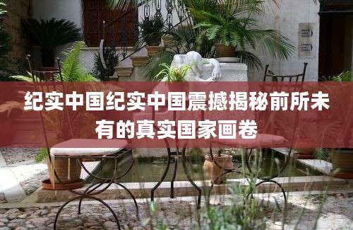 纪实中国纪实中国震撼揭秘前所未有的真实国家画卷