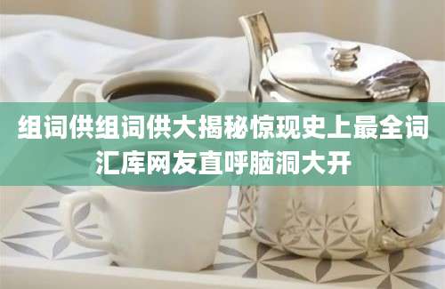 组词供组词供大揭秘惊现史上最全词汇库网友直呼脑洞大开