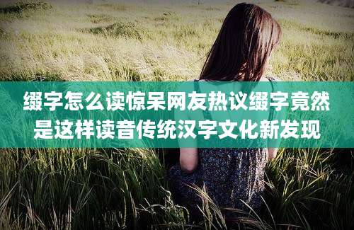 缀字怎么读惊呆网友热议缀字竟然是这样读音传统汉字文化新发现