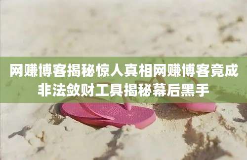 网赚博客揭秘惊人真相网赚博客竟成非法敛财工具揭秘幕后黑手