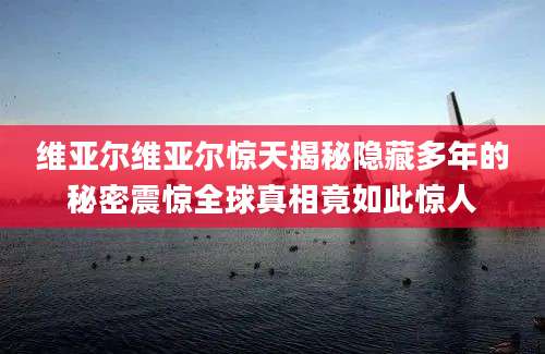 维亚尔维亚尔惊天揭秘隐藏多年的秘密震惊全球真相竟如此惊人