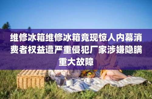 维修冰箱维修冰箱竟现惊人内幕消费者权益遭严重侵犯厂家涉嫌隐瞒重大故障