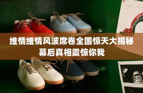 维情维情风波席卷全国惊天大揭秘幕后真相震惊你我