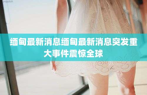 缅甸最新消息缅甸最新消息突发重大事件震惊全球