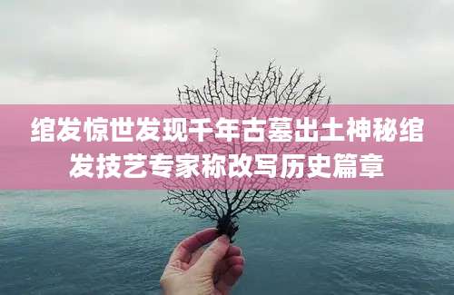 绾发惊世发现千年古墓出土神秘绾发技艺专家称改写历史篇章