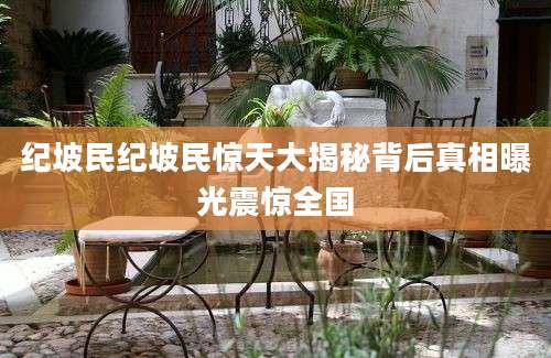 纪坡民纪坡民惊天大揭秘背后真相曝光震惊全国