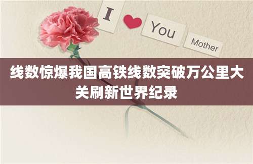 线数惊爆我国高铁线数突破万公里大关刷新世界纪录