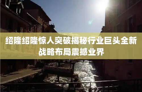 绍隆绍隆惊人突破揭秘行业巨头全新战略布局震撼业界