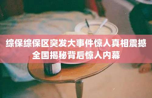 综保综保区突发大事件惊人真相震撼全国揭秘背后惊人内幕