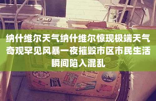 纳什维尔天气纳什维尔惊现极端天气奇观罕见风暴一夜摧毁市区市民生活瞬间陷入混乱