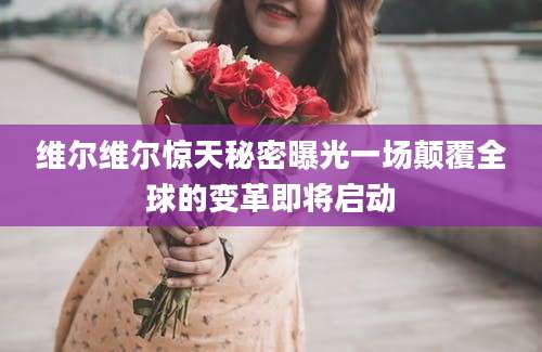 维尔维尔惊天秘密曝光一场颠覆全球的变革即将启动