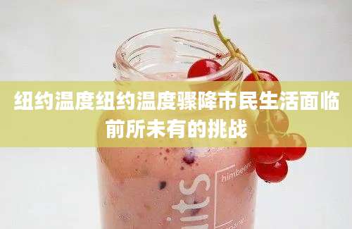 纽约温度纽约温度骤降市民生活面临前所未有的挑战