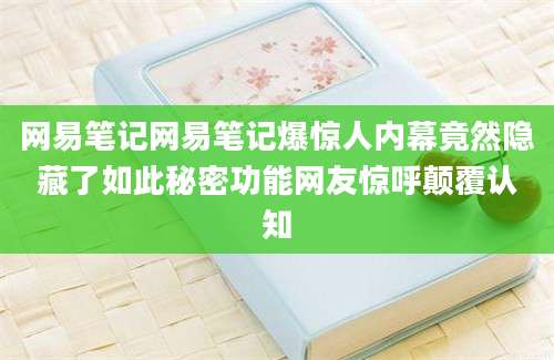 网易笔记网易笔记爆惊人内幕竟然隐藏了如此秘密功能网友惊呼颠覆认知