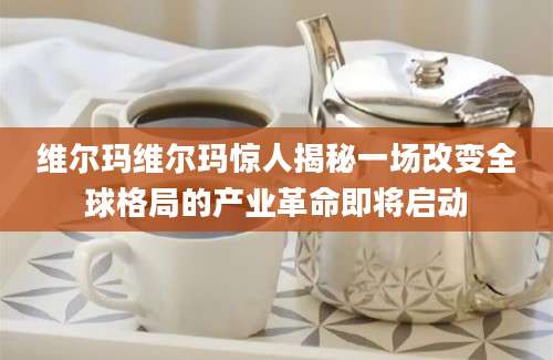 维尔玛维尔玛惊人揭秘一场改变全球格局的产业革命即将启动