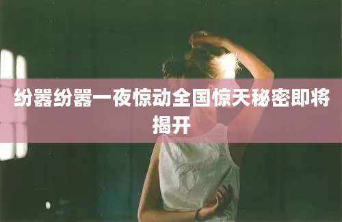 纷嚣纷嚣一夜惊动全国惊天秘密即将揭开
