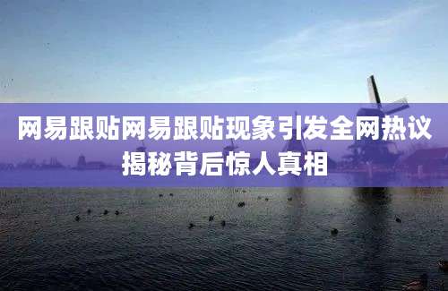 网易跟贴网易跟贴现象引发全网热议揭秘背后惊人真相