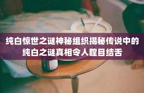 纯白惊世之谜神秘组织揭秘传说中的纯白之谜真相令人瞠目结舌